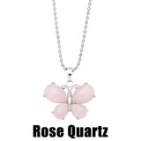 Crystal Agate Butterfly Necklace Pendant Neck – Jewelry Gift Ideas — 16