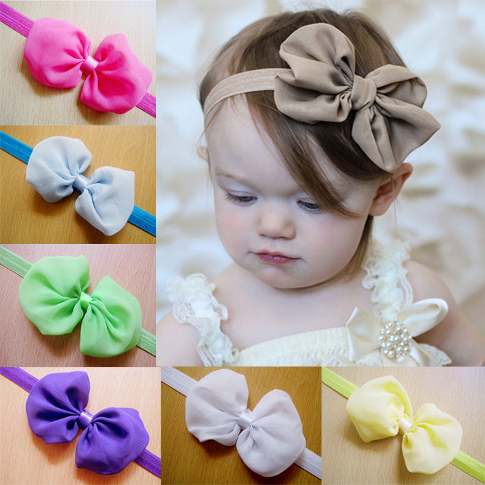 Multicolor Children's Chiffon Bow Headband – Gifts for Kids — 1