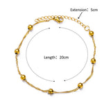 Anklet Figaro Blade 18K Stainless Steel – Stylish Gifts — 16