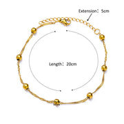 Anklet Figaro Blade 18K Stainless Steel – Stylish Gifts — 16