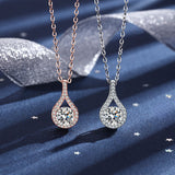 Necklace S925 Silver Moissanite Six-claw Water – Jewelry Gift Ideas — 1