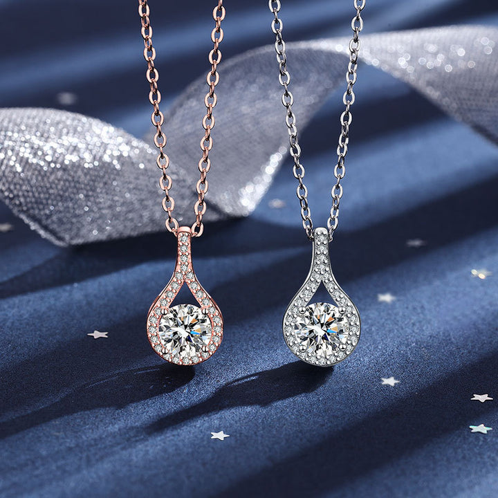 Necklace S925 Silver Moissanite Six-claw Water – Jewelry Gift Ideas — 1