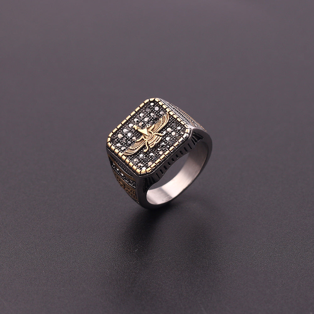 Retro Inlaid Teaching Men's Fashion Retro Ring – Stylish Gifts — 1