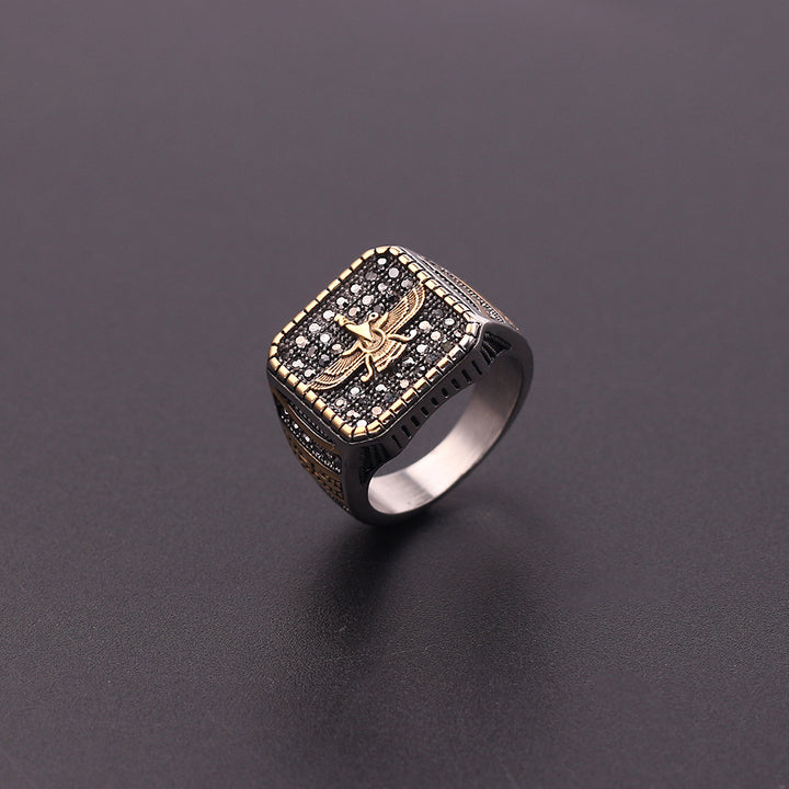Retro Inlaid Teaching Men's Fashion Retro Ring – Stylish Gifts — 1