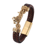Woven Motorcycle Leather Bracelet – Jewelry Gift Ideas — 3
