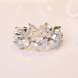 18K Platinum Single Row Water Drop Pear-shaped – Practical Gifts — 3