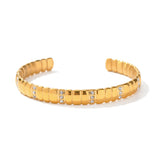 Stainless Steel Diamond Bread Pattern Bracelet – Jewelry Gift Ideas — 2
