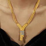 Fashion Trend Y Letter Zircon-inlaid Pendant – Jewelry Gift Ideas — 16