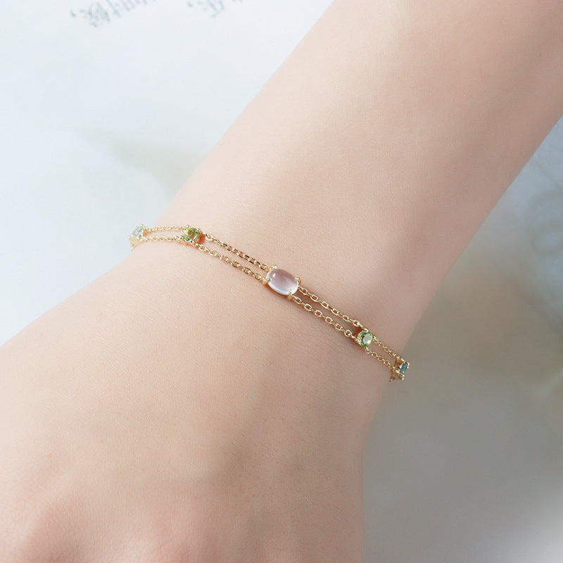 Jewelry Natural Crystal Double Layer Bracelet – Jewelry Gift Ideas — 1