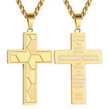Men's Stainless Steel Lettering Cross Necklace – Jewelry Gift Ideas — 11