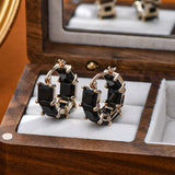 Women's Geometric C- Shaped Earrings – Gifts for Her — 16