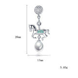 S925 Sterling Silver Pearl Earrings New Carousel – Surprise Gifts — 3