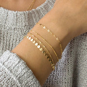 4-pack Set Bracelets Tube Chain Disc Lace – Jewelry Gift Ideas — 1