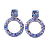 Resin Colored Sequins Acrylic Earrings – Practical Gifts — 2