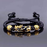 Fashion Black Gold Brave Beaded Bracelet – Stylish Gifts — 10