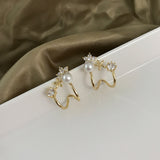 Flower Pearl Stud Earrings Small Earrings Sweet Ear – Birthday Gifts — 2