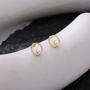 Hollow Diamond Square Stud Earrings – Holiday Gift Ideas — 3