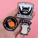 Cartoon Raccoon Brooch Golden M Badge – Jewelry Gift Ideas — 6