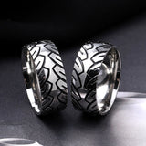 Men's Titanium Steel Retro Ring Carbon Ion Black Ring – Gifts for Him — 4