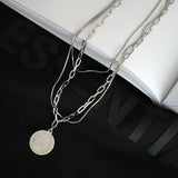 Human Head Coin Necklace Niche Design Sense – Jewelry Gift Ideas — 1