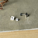 3D Sterling Silver Vintage Stud Earrings – Practical Gifts — 1