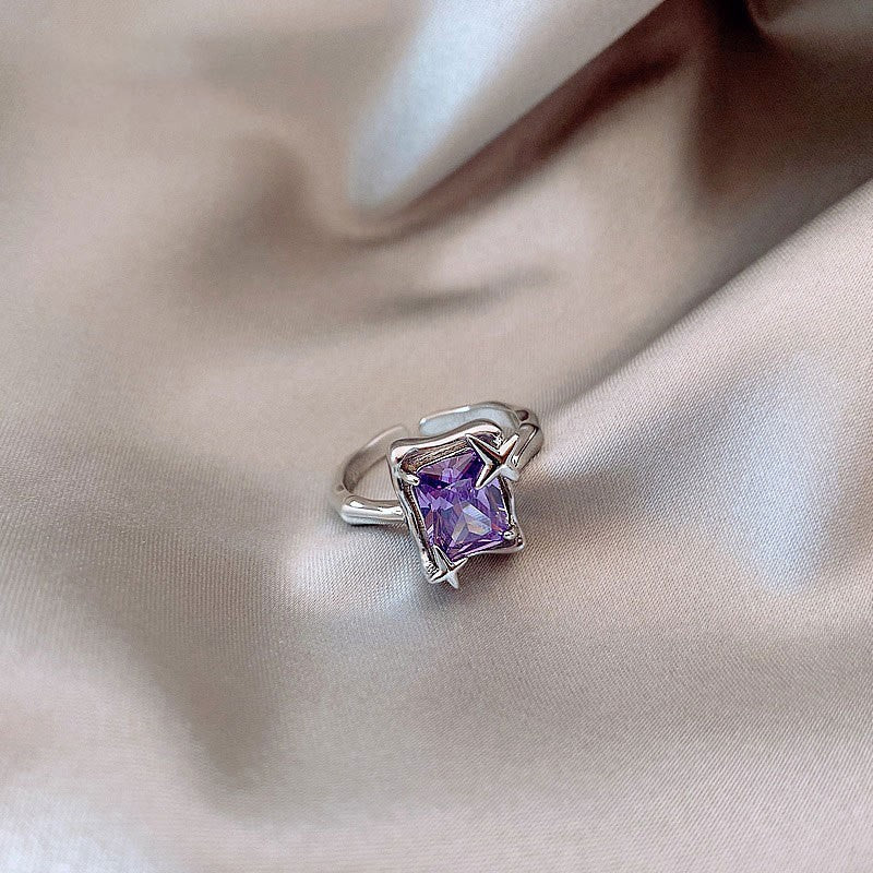 Star Square Zircon Fashion Ring – Stylish Gifts — 1