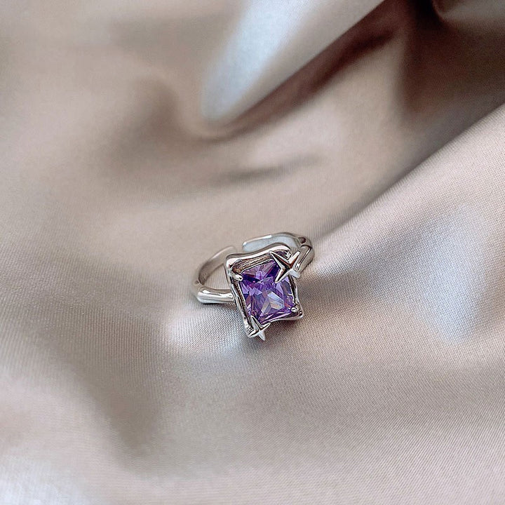 Star Square Zircon Fashion Ring – Stylish Gifts — 1