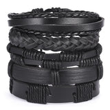 Men's Cross Braided Leather Adjustable Set – Jewelry Gift Ideas — 12
