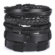 Men's Cross Braided Leather Adjustable Set – Jewelry Gift Ideas — 12