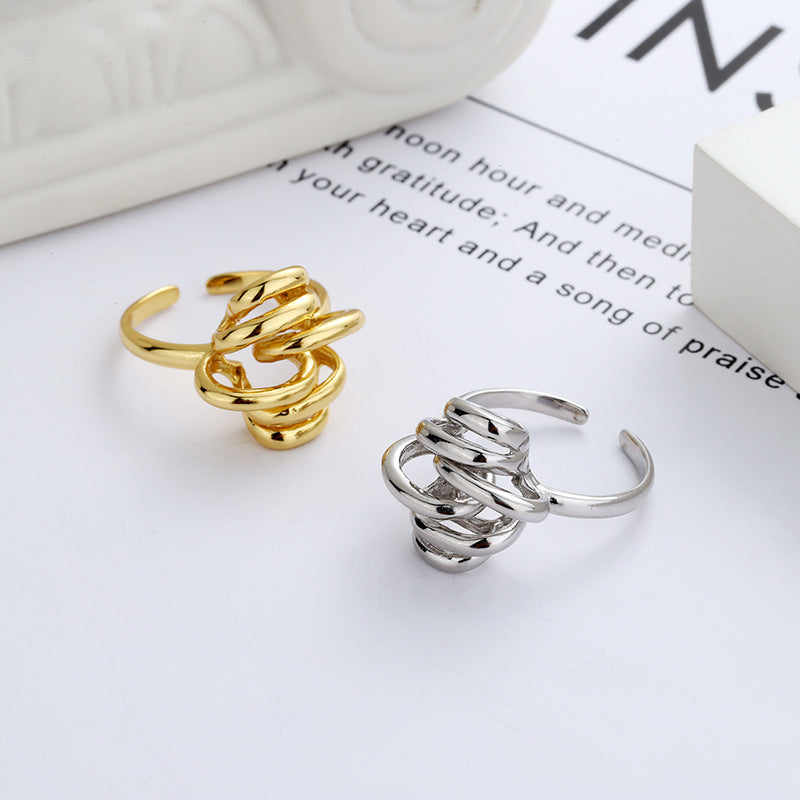 Twisted and Twisted Metal Thai Silver Ring – Meaningful Gifts — 1