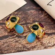 Women Girl Vintage Blue Crystal Earrings – Gifts for Her — 6