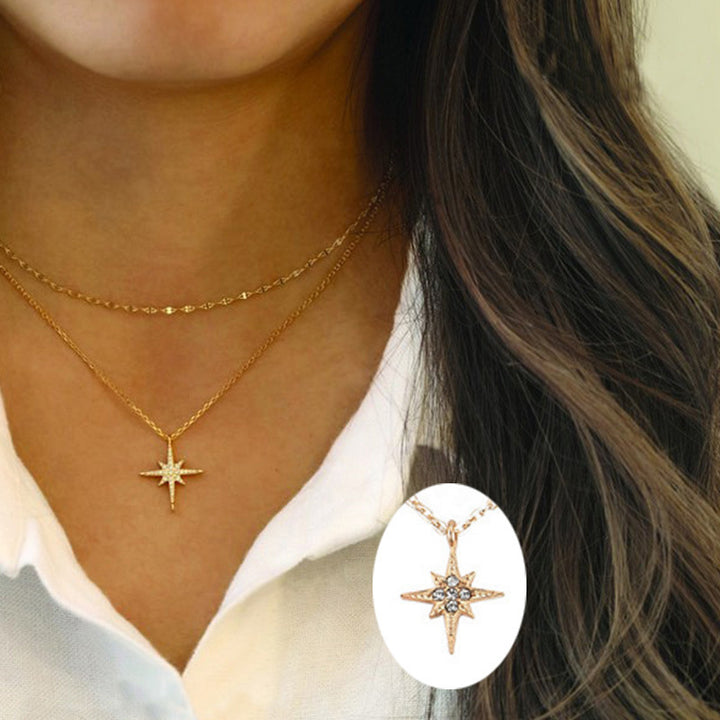 Fashion Big New Point Diamond Pendant Necklace – Jewelry Gift Ideas — 1