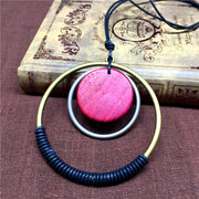 Rope double circle necklace – Jewelry Gift Ideas — 5