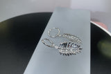 925 Sterling Silver Leaves Moissanite Ear Clips – Stylish Gifts — 3