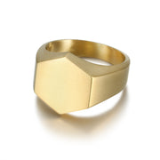 Simple Geometric Titanium Steel Neutral Ring – Useful Gifts — 7