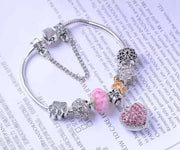 Love Pendant Pink Simple Fashion Bracelet – Jewelry Gift Ideas — 1