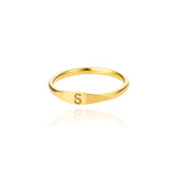 Stainless Steel Gold 26 Alphabet Ring – Stylish Gifts — 8