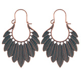 Hawaii palm leaf leaves earrings – Thoughtful Gifts — 6