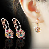 Women's Lucky Bead Austrian Crystal Earrings – Gifts for Her — 2