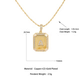 18K Gold Inlaid Zircon Letter Necklace For Women – Jewelry Gift Ideas — 4