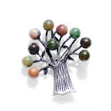 Fashionable Natural Stone Tree Retro Alloy Brooch – Jewelry Gift Ideas — 3