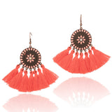 Fabric Tassel Large Version Sunflower Earrings – Unique Gift Ideas — 9