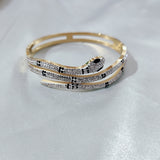 Full Diamond Snake Titanium Steel Bracelet Trend – Jewelry Gift Ideas — 4