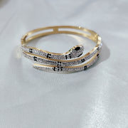 Full Diamond Snake Titanium Steel Bracelet Trend – Jewelry Gift Ideas — 4
