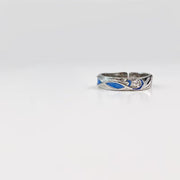 Wavy Fishtail Couple Adjustable Opening Ring – Gifts for Couples — 5