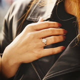 Large Carat Senior Silver Ring Engagement Proposal – Gifts for Couples — 2