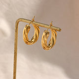 Denisse Twisted Hoop Earrings – Birthday Gifts — 5