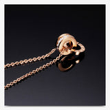 Double Ring Diamond Roman Numeral Necklace – Jewelry Gift Ideas — 7