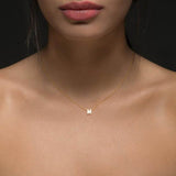 Fashion Tiny Initial Necklace Gold Silver Color – Jewelry Gift Ideas — 4