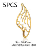 Stainless Steel Ornament Laser Cut Hollow Wing – Jewelry Gift Ideas — 6